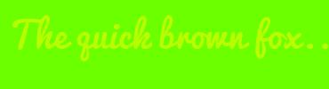 Image with Font Color B7FC00 and Background Color 6BFF00